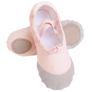 儿童舞蹈鞋秋冬加绒练功鞋女童加厚芭蕾舞鞋软底猫爪跳舞鞋子黑色