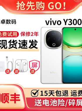 vivo Y300 长续航大音量300％抗摔护眼直屏等深微四曲屏智能手机