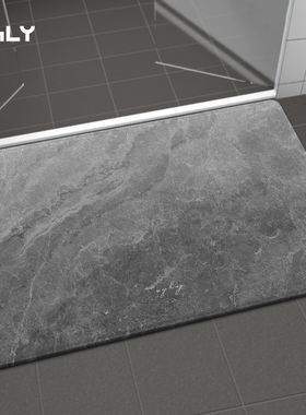 OGLY卫生间门口地垫吸水防滑洗手间垫子浴室门外高级家用脚垫室内