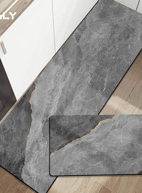 OGLY2025新款高端厨房地垫防滑防油可擦免清洗北欧风脚垫垫子吸水