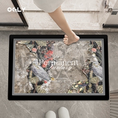 OGLY高端浴室地垫卫生间硅藻泥脚垫超强速干吸水软垫子防滑垫加厚