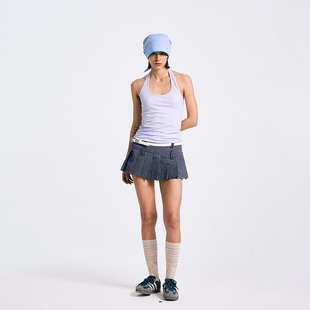 Howwell 2025SS多色百搭基础挂脖吊带甜辣海滩度假休息风