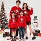 圣诞老人小麋鹿卫衣新 一家三四口母女母子家庭全家装 圣诞款 亲子装