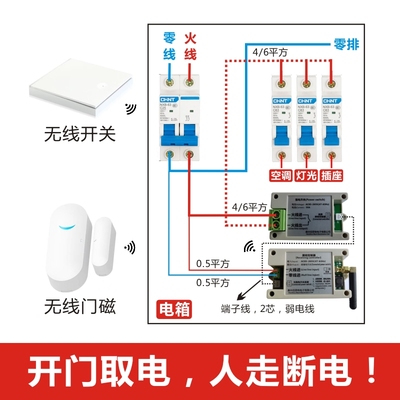 开门取电取电开关人走断电无线