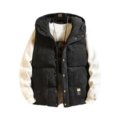 冬季羽绒棉马甲男士潮牌加厚灯芯绒工装坎肩胖子大码学生背心马夹
