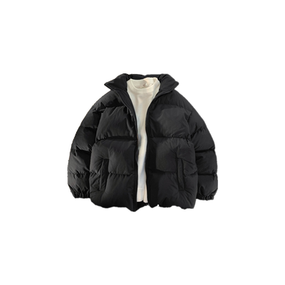 纯色宽松立领加厚羽绒棉服冬季