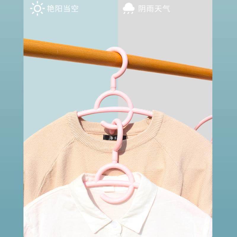 汇丰信佳日式无痕转头衣架成人防滑弧形三倍加粗塑料衣服挂晾衣撑