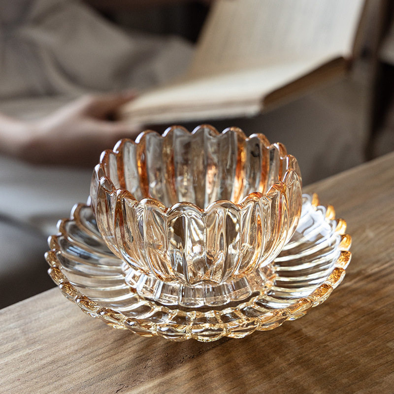琥珀色玻璃果盘套装家用水果沙拉碗客厅茶几摆放盘高颜值甜品碗盘,餐饮具,果盆/果盘/果篮,淘宝优惠券,粉丝福利购,淘宝优惠卷