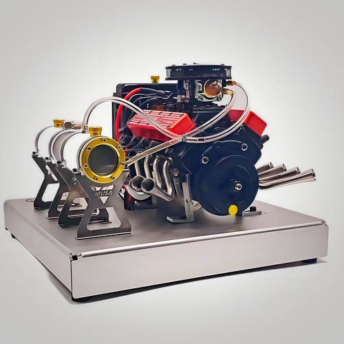 真实发动机拼装模型燃油可发动V8