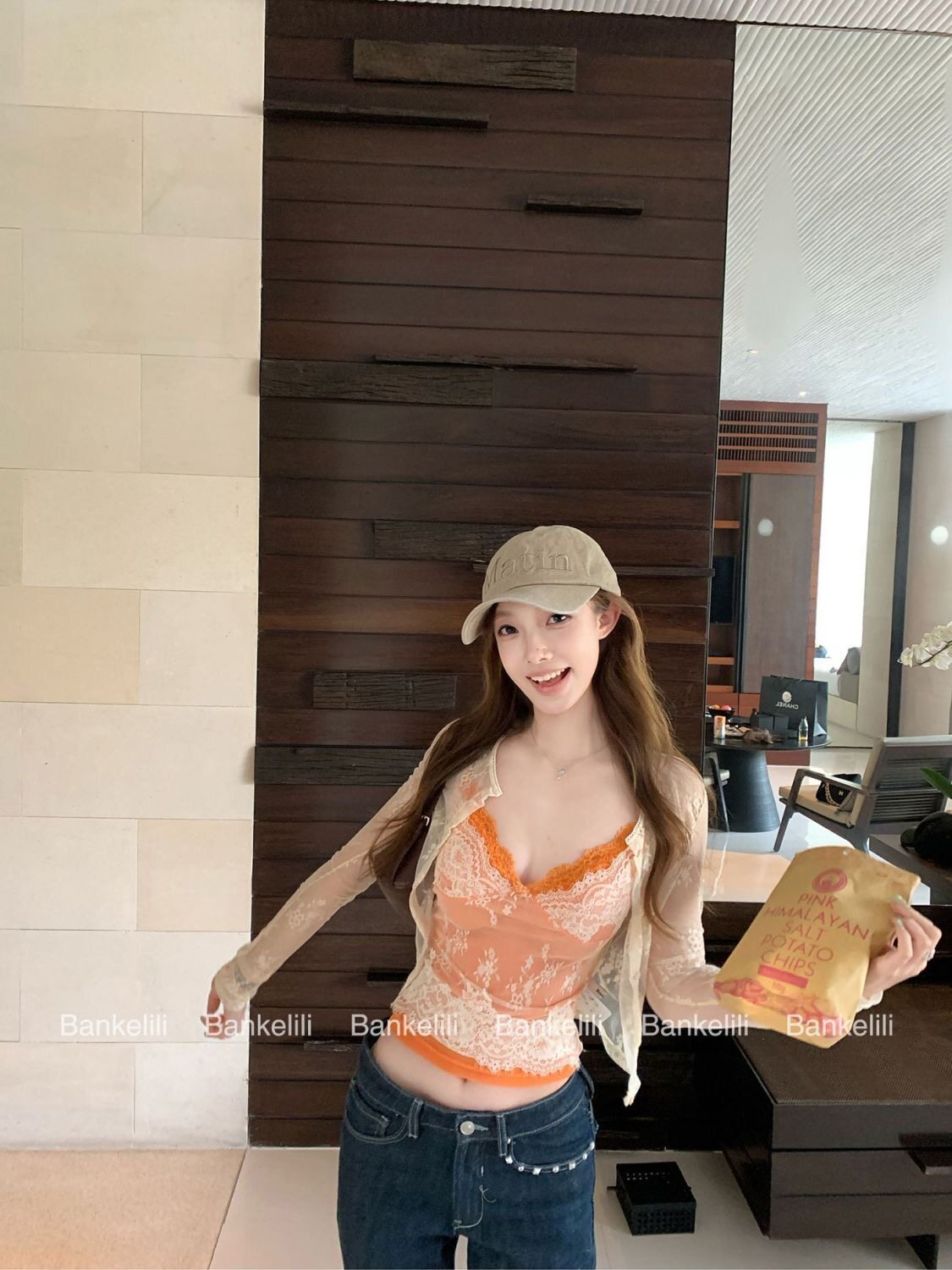 夏季辣妹蕾丝吊带开衫两件套