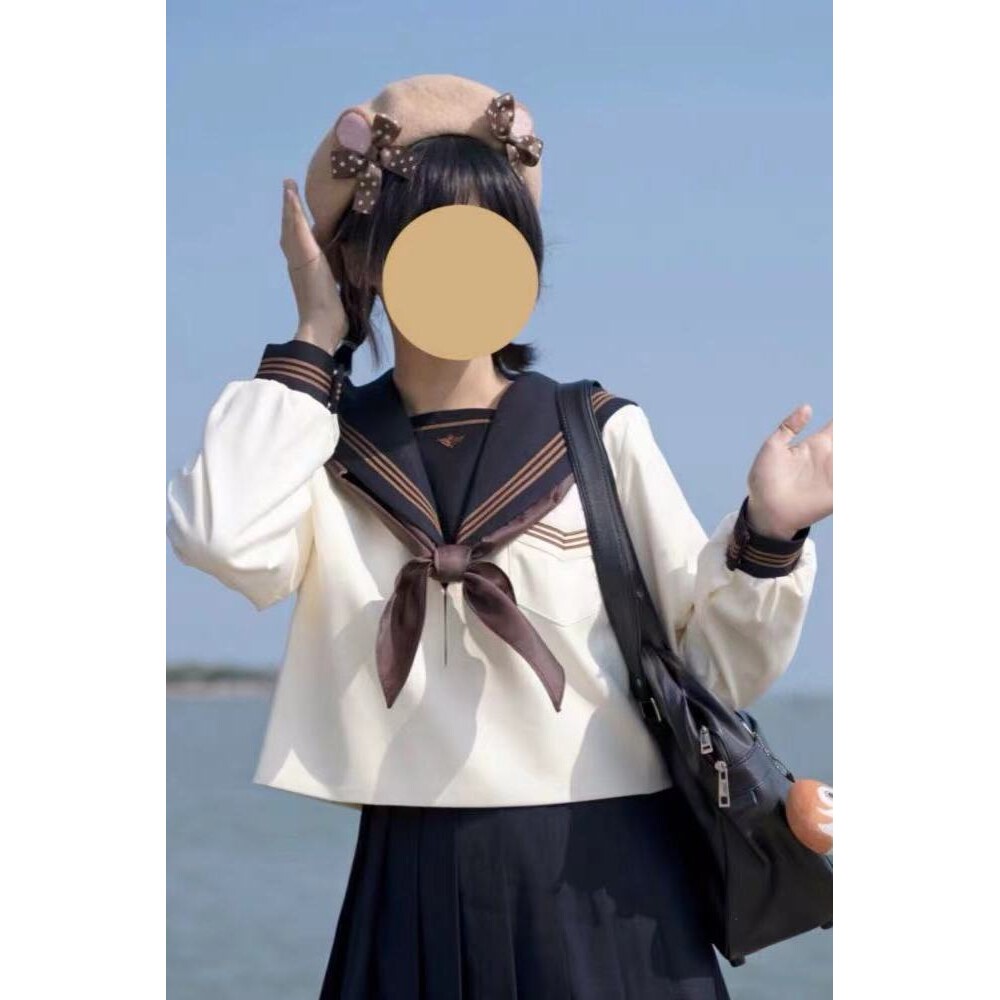 正统JK制服茶羽中黄三本软妹水手服长袖日系基础套装学生班服学院