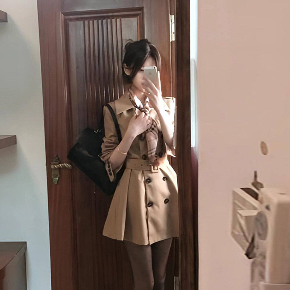 】2026春秋中长款韩式英伦风衣女网红小个子设计感西装时髦外套潮