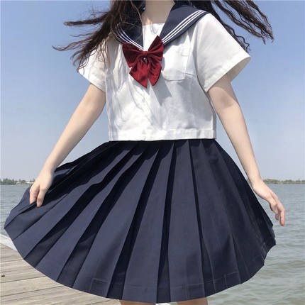 现货正统jk制服裙秋冬日系水手服正版学院风套装原创白三本基础款