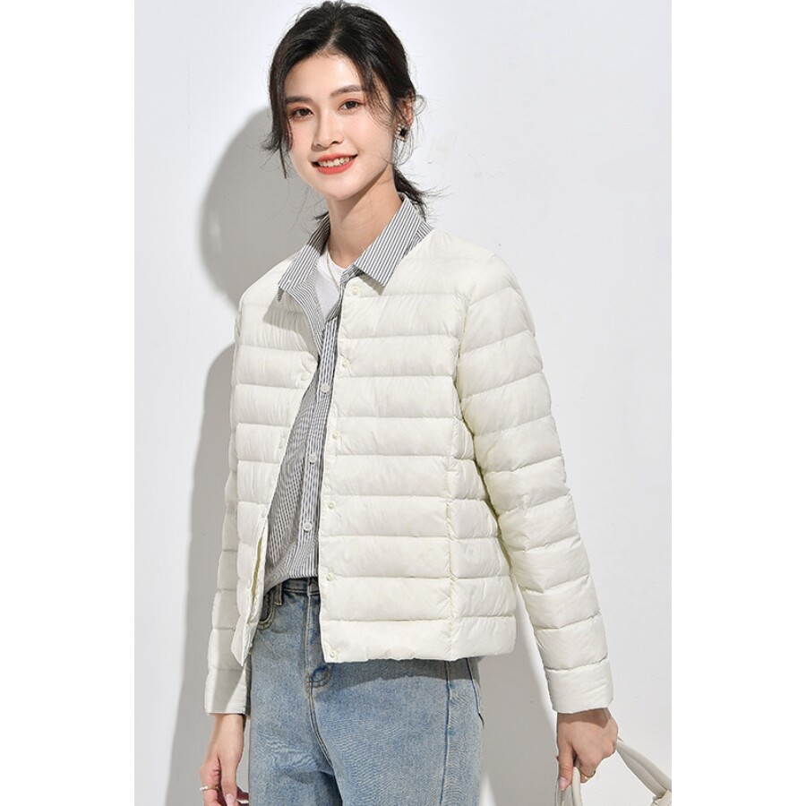 2026新款圆领轻薄款排骨羽绒服内胆女短款内搭女式无领轻便冬外套