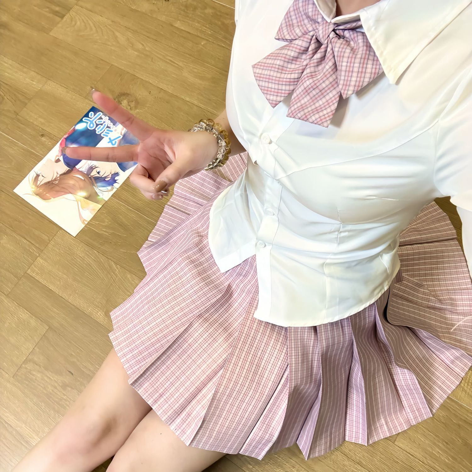 热销原创jk百褶裙套装JK制服蝴蝶结短袖收腰学院风裙潮流时尚