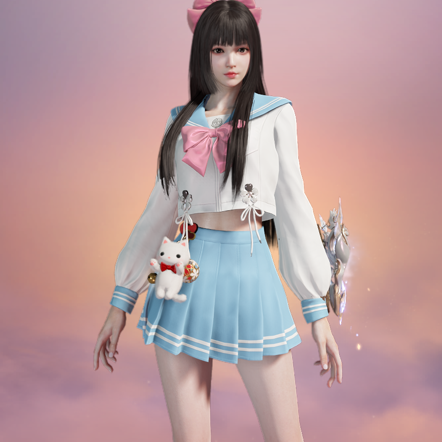 永劫无间胡桃COS水手服水蓝学院风春日序曲晨风JK制服可爱元气