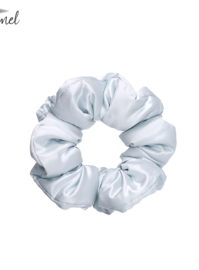 KRRAMEL真丝大肠发圈女蓝色22姆米高级感无痕不勒发饰睡眠神器女