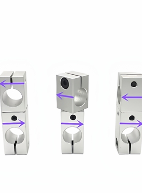 RDM21/22/41/61-D8-D10-D15-D20任意旋转角度光轴十字支柱固定夹