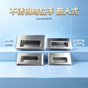 现货供应UWUAN94/109.5/138-N/B不锈钢暗装嵌入式拉手C-UWAUNS100
