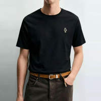 Cabinet 209! Men's 2026 New Summer Outfit: European and American color-blocking printed embroidered Avocado T-shirt 6224677 thumbnail 4