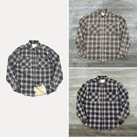 The counter is 399! Men's 2026 new autumn pocket workwear checkered casual lapel retro long-sleeved shirt jacket thumbnail 5