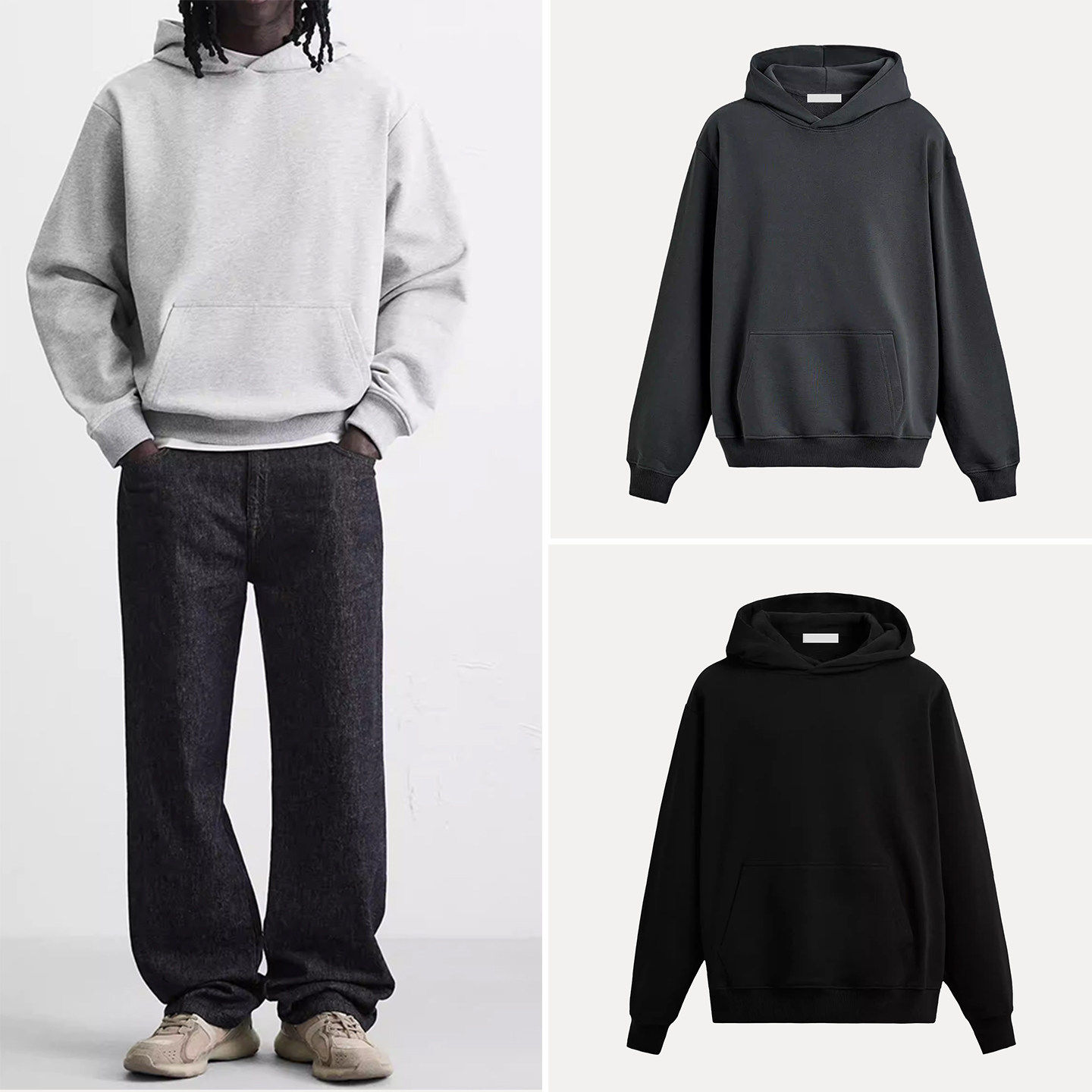thumbnail for Cabinet 299! Men's Clothing 2026 New Spring Style Loose Hooded Basic Long-Sleeve Sweatshirt 0761410