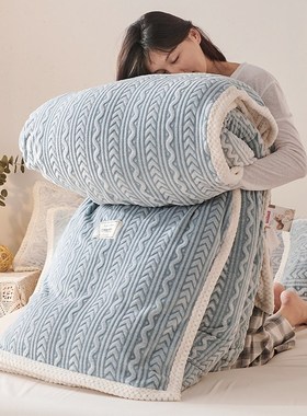 Winter Thick Blankets Double Sided Solid Color Duvet Cover