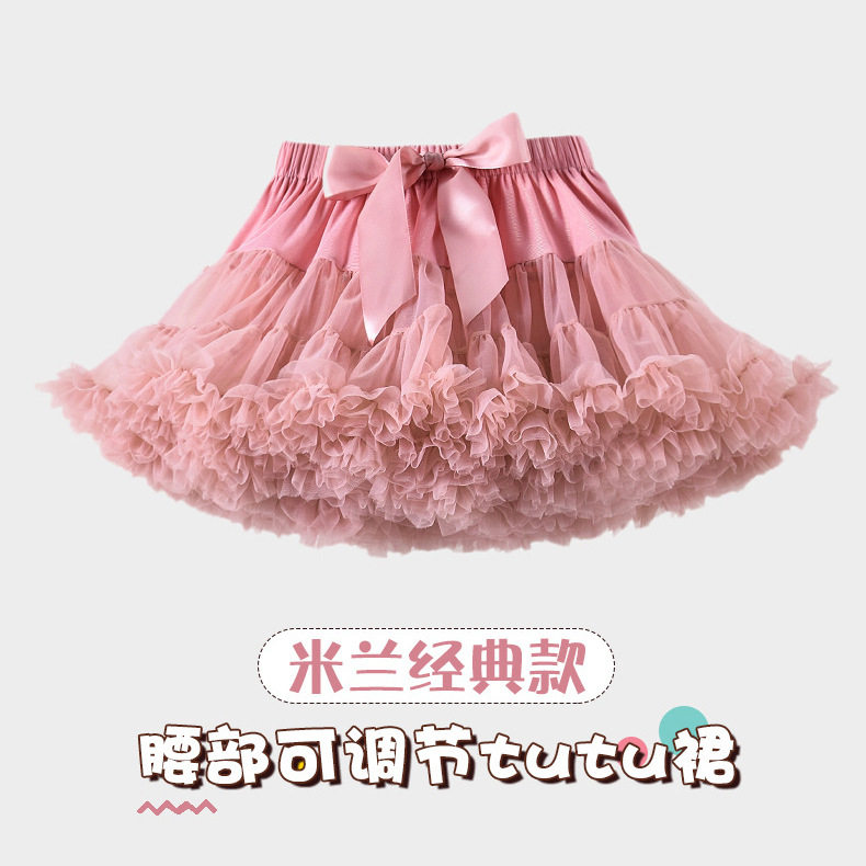 欧美圣诞节童装女短款软纱透气tutu公主裙儿童网纱蓬蓬裙百褶裙女