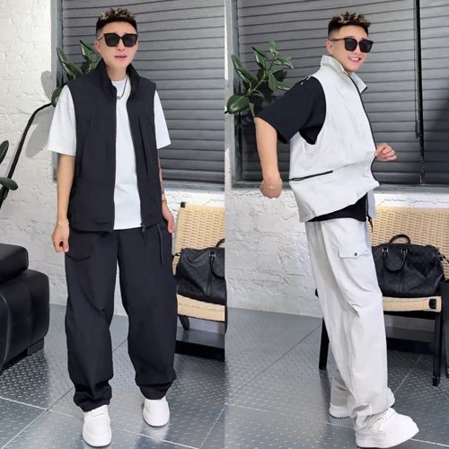 户外工装休闲运动套装两件套