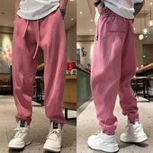春秋新款 百搭弹力哈伦运动卫裤 潮牌痞帅束脚休闲裤 男简约宽松时尚