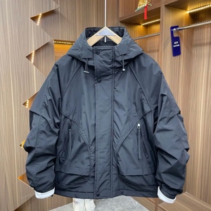 2023冬季爆款工装夹克棉服男冲锋衣潮流痞帅百搭连帽保暖棉衣外套