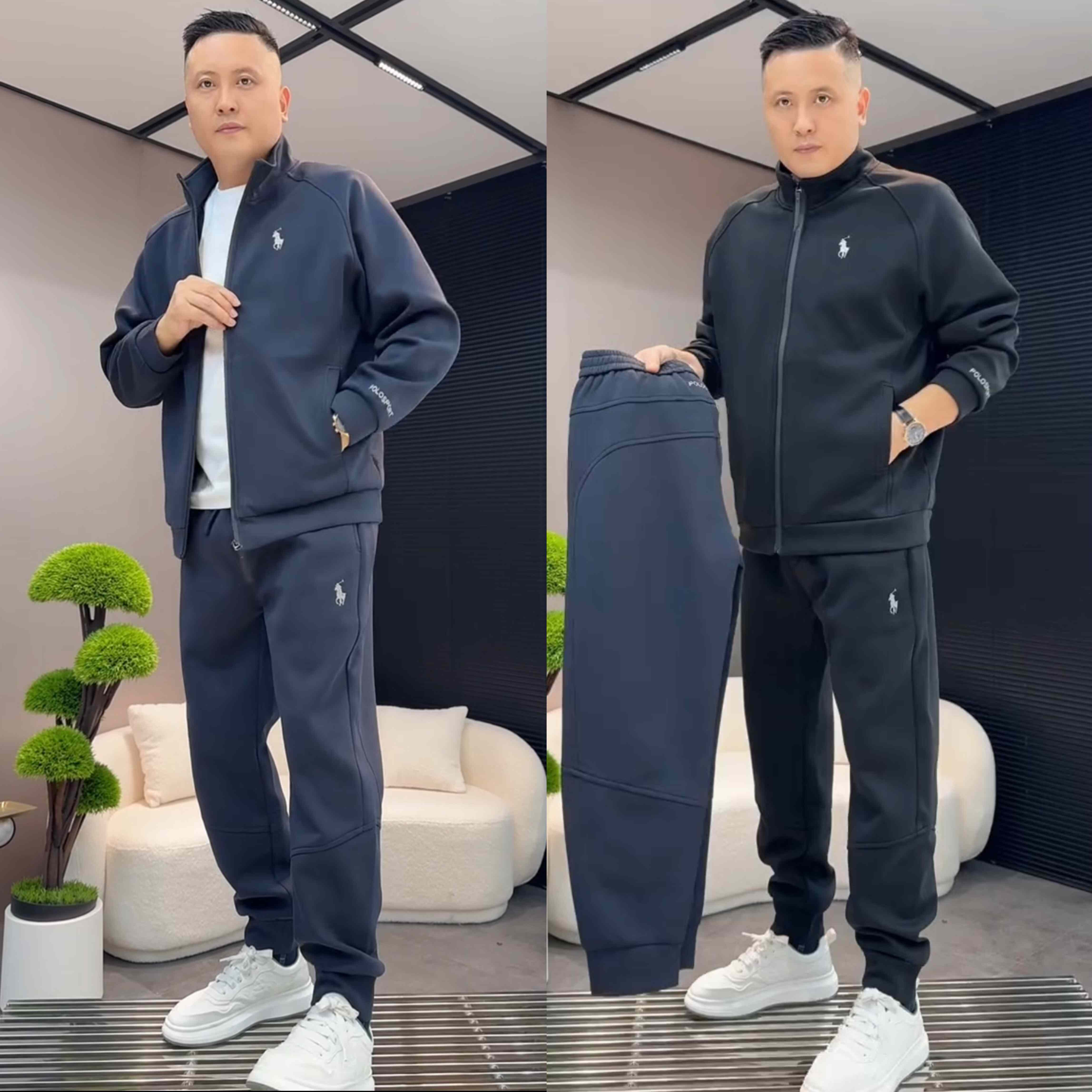 潮牌刺绣休闲运动套装