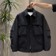 宽松百搭工装 时尚 加厚休闲保暖棉服 夹棉翻领夹克外套男士 秋冬新款