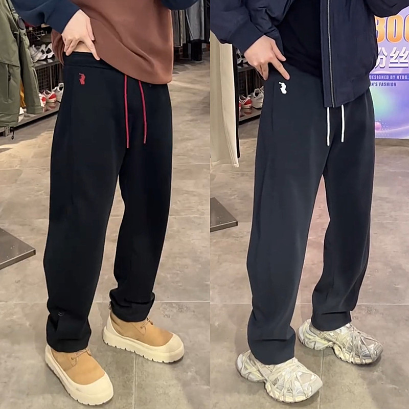 慵懒风休闲裤加绒加厚弯刀裤卫裤