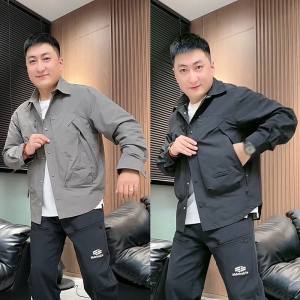 秋季新款潮牌工装翻领夹克外套男宽松时尚帅气百搭休闲运动冲锋衣