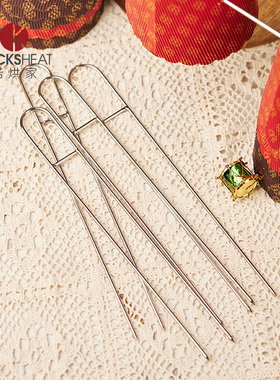 潘娜托尼钢针不锈钢U型加长钢针铁签潘娜托尼纸杯配件