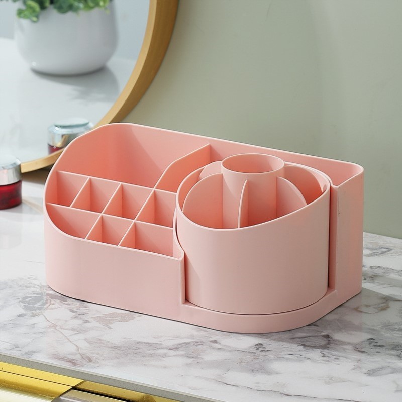 便携化妆品箱化妆品多功能感桌上整理收纳盒高级台面卧室收纳盒