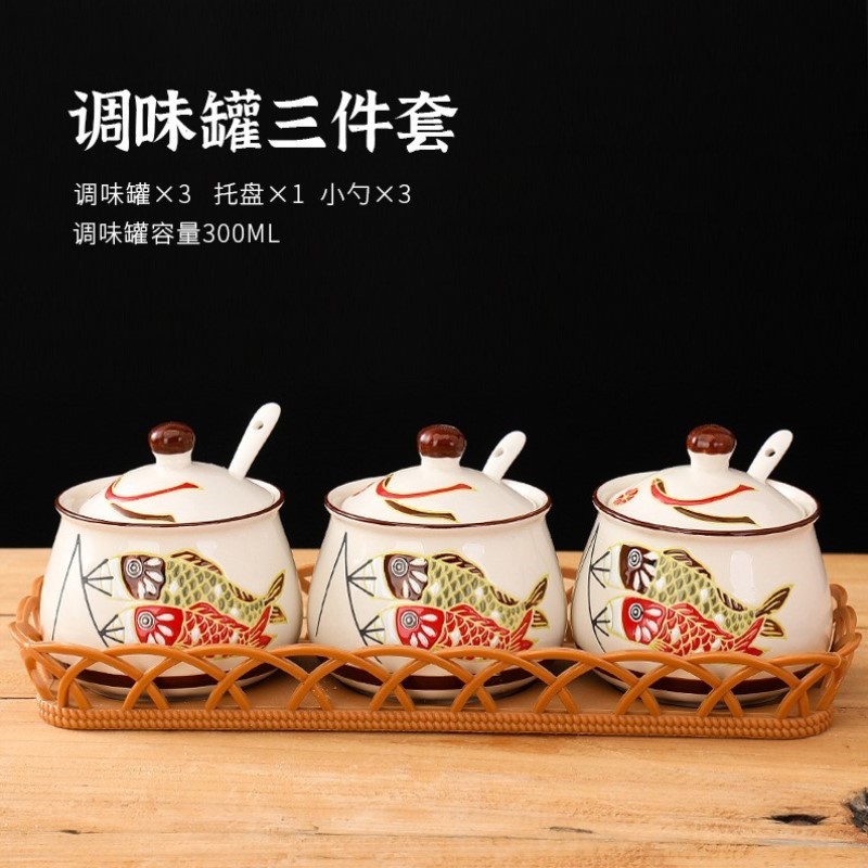 油罐红油号把手新款高温大猪陶瓷斤带油罐5罐子辣椒油猪大容量