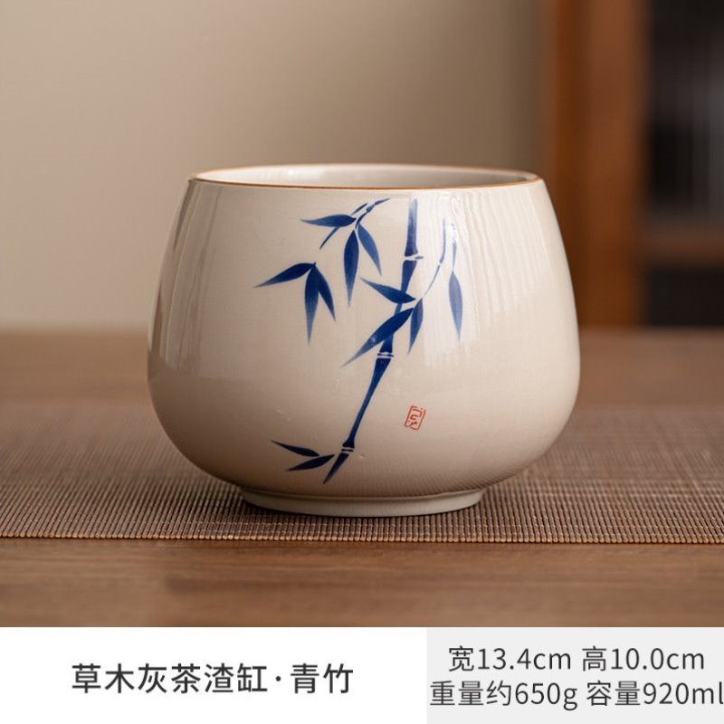 蝴蝶兰大号花盆盆栽阳台桌面花卉室内新款盆种植陶瓷国风绿竹