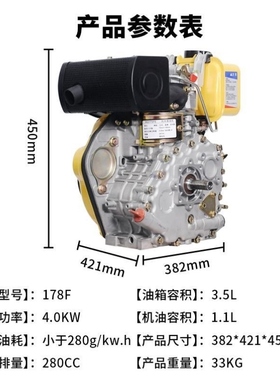 /原厂173188/四冲程//鑫186192耐久178柴油机高压渠重庆风冷190/
