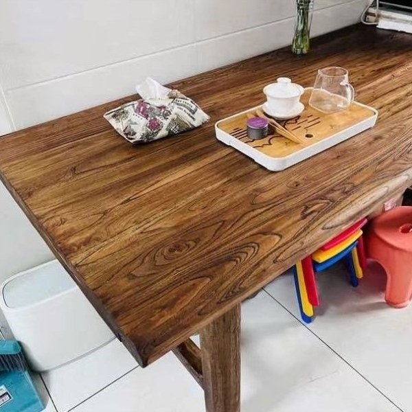 办公民宿桌子榆木老复古茶台家用实木板书桌茶桌餐桌简约茶台木板,住宅家具,岩板餐桌,淘宝优惠券,粉丝福利购,淘宝优惠卷