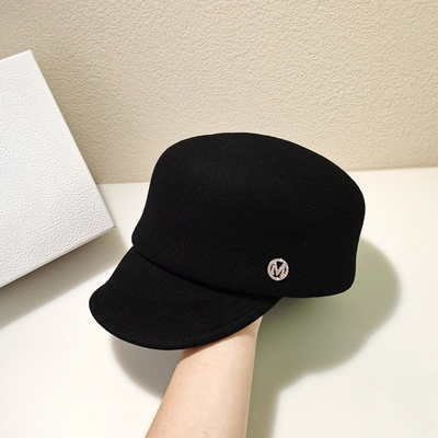 秋冬季简约优雅礼貌复古减龄贝雷帽女韩版ins百搭保暖羊毛帽子
