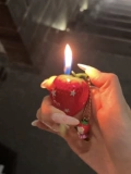 Милая клубника, высококачественная креативная металлическая надувная зажигалка подходит для мужчин и женщин для друга
