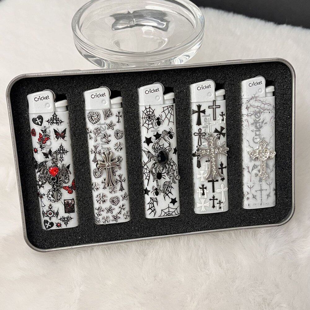 cricket草蜢打火机+贴纸个性暗黑系感轻奢配饰酷男友礼物闺蜜礼物