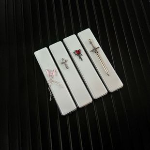 原创手作设计打火机金属质感充电钨丝无声静音点烟器女士送男友潮