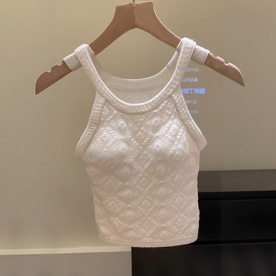法式辣妹白色针织吊带背心女2026夏季纯欲风外穿修身显瘦无袖上衣