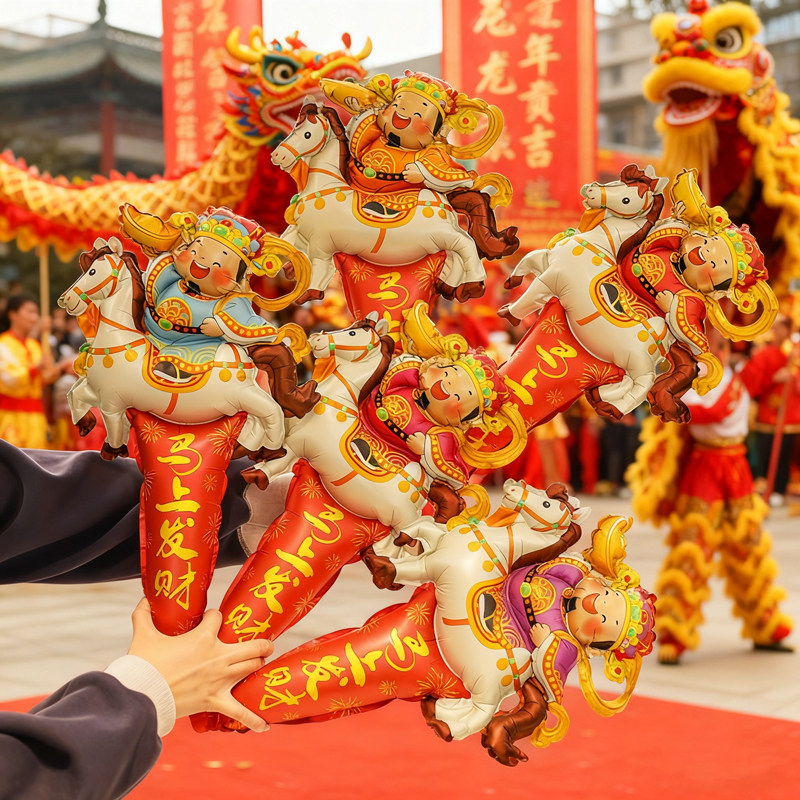 2026马年长棒手持气球新年商场店铺幼儿园小礼品可爱装饰氛围布置,节庆用品/礼品,气球,淘宝优惠券,粉丝福利购,淘宝优惠卷