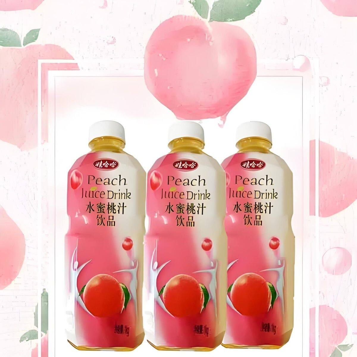 娃哈哈水蜜桃汁饮品大瓶装清凉解暑饮料特价1000ml3瓶6瓶批发整箱