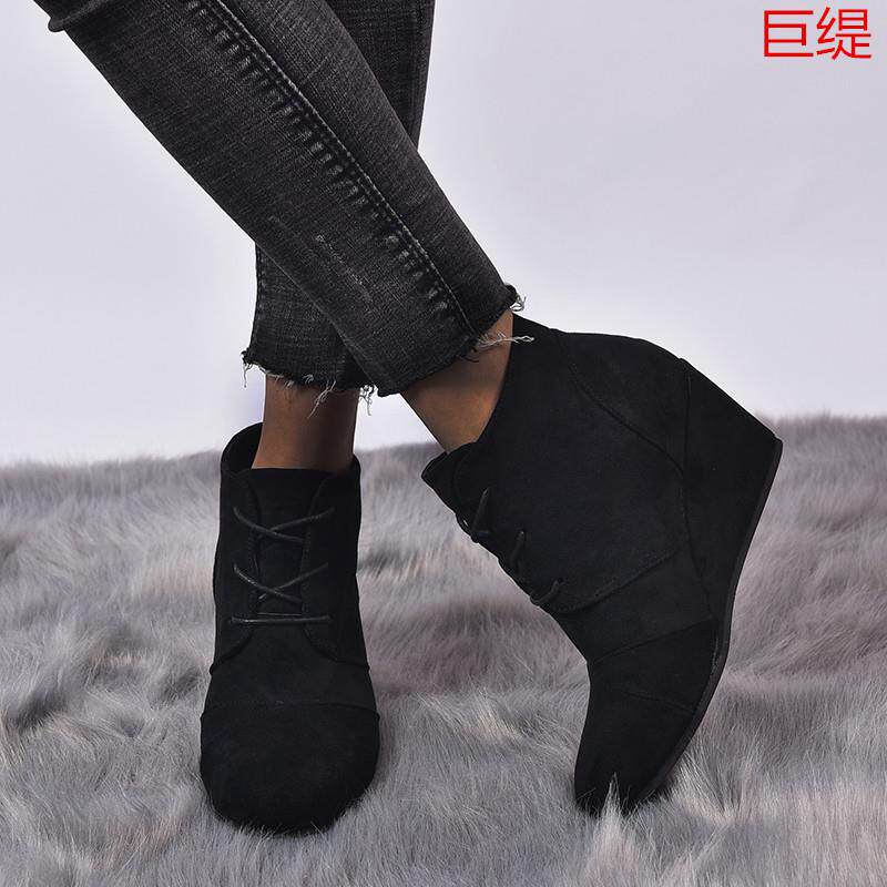 巨缇鞋新款女鞋wish欧美外贸大码鞋Slope womens singles shoes