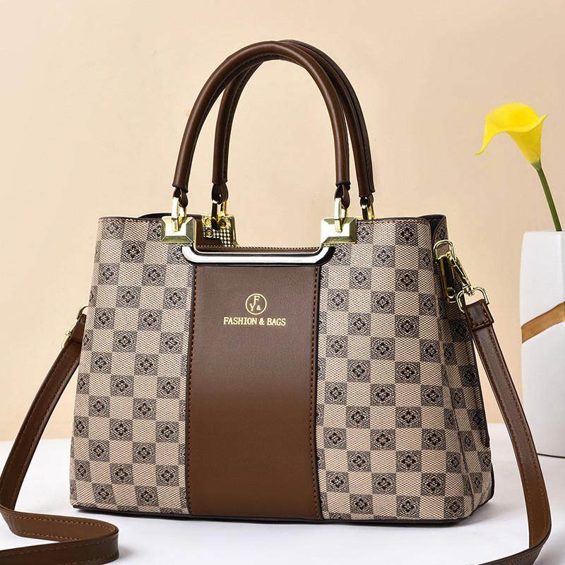 包包女2023秋冬新款中年妈妈包简约撞色大容量复古手提包单肩斜挎,运动包/户外包/配件,单肩背包,淘宝优惠券,粉丝福利购,淘宝优惠卷